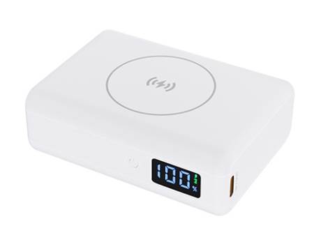 HD2-MBPD45W10TGWH 卵サイズで PC も充電可能なモバイルバッテリー PD45W対応　ホワイト