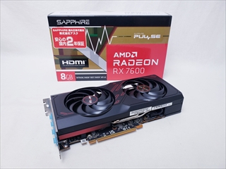 SAP-PULSERX7600-8GB/11324-01-20G SAPPHIRE PULSE RADEON RX 7600 GAMING 8GB GDDR6 各サイトで併売につき売切れのさいはご容赦願います。