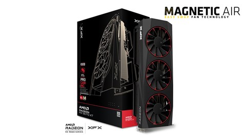 RX-97TMAQKB9-GP/E XFX Quicksilver AMD Radeon RX 9070XT Magnetic Air Edition