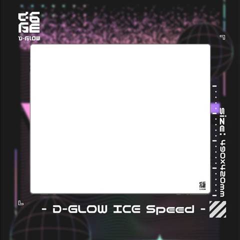 D-GLOW 氷晶 ICE SPEED Black Glass Mousepad