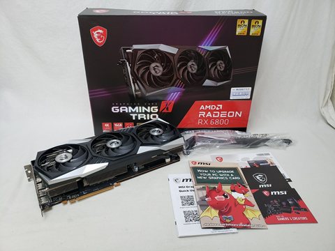 Radeon RX 6800 GAMING X TRIO 16G 各サイトで併売につき売切れのさいはご容赦願います。