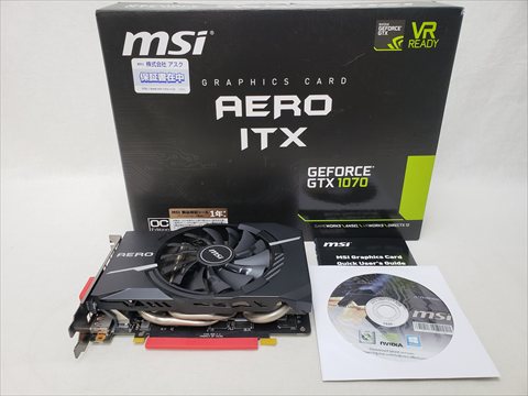 GeForce GTX 1070 AERO ITX 8G OC 各サイトで併売につき売切れのさいはご容赦願います。