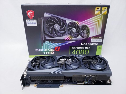 [保証確認] GeForce RTX 4080 16GB GAMING X TRIO 各サイトで併売につき売切れのさいはご容赦願います。
