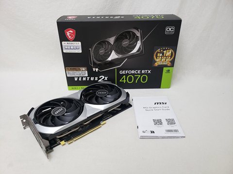 GeForce RTX 4070 VENTUS 2X E 12G OC 各サイトで併売につき売切れのさいはご容赦願います。