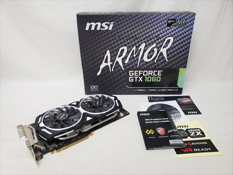 GeForce GTX 1060 ARMOR 6G OC 各サイトで併売につき売切れのさいはご容赦願います。