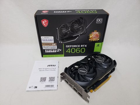 GeForce RTX 4060 VENTUS 2X BLACK 8G OC 各サイトで併売につき売切れのさいはご容赦願います。