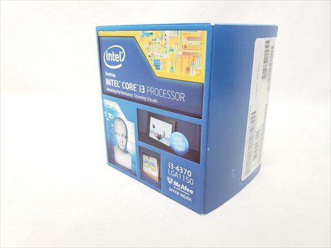 Core i3-4370 BOX (3.80GHz/ターボブーストなし/2-core 4-thread/L2=256kB x2 L3=4MB/TDP54W/HD Graphics 4600) 各サイトで併売につき売切れのさいはご容赦願います。