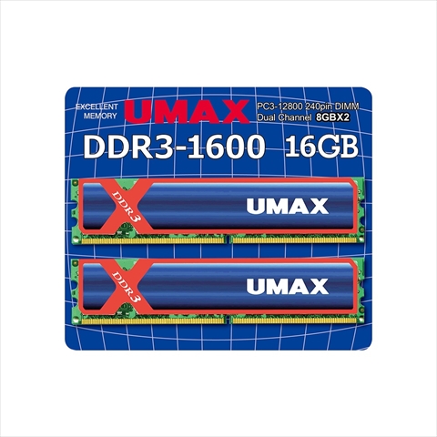 UM-DDR3D-1600-16GBHS ヒートシンクあり　☆1個まで￥300ネコポス対応可能！