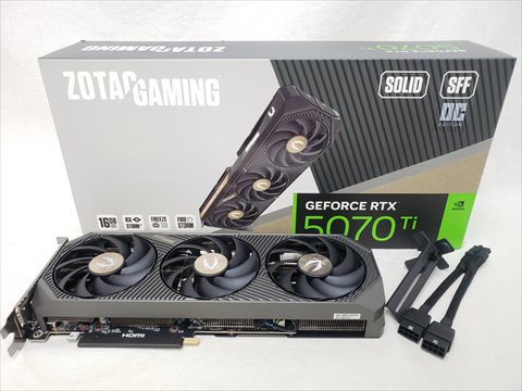 [保証確認]ZT-5070Ti-16G-SSO/ZT-B50710J3-10P ZOTAC GAMING GEFORCE RTX 5070 Ti SOLID SFF OC 16GB GDDR7 各サイトで併売につき売切れのさいはご容赦願います。