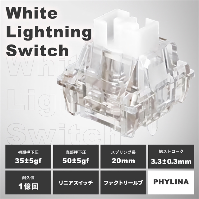 【35個】 PHYLINA White Lightning Switch