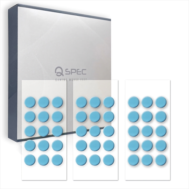 QSPEC Aqua UPE汎用マウスソール（6．7mm 45個） ☆4個まで￥250クリックポスト対応可能！