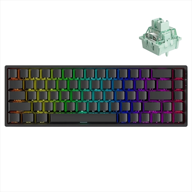 Akko MonsGeek FUN68 無線対応モデル Glare スイッチ ブラック AKKO01-00023-BLK 12月以降入荷予定