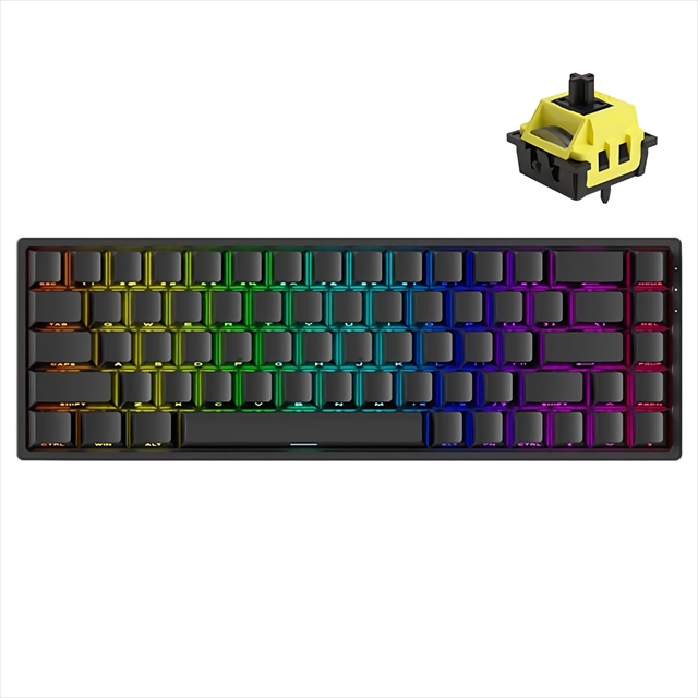 Akko MonsGeek FUN68 無線対応モデル Flash スイッチ ブラック AKKO01-00025-BLK 12月以降入荷予定