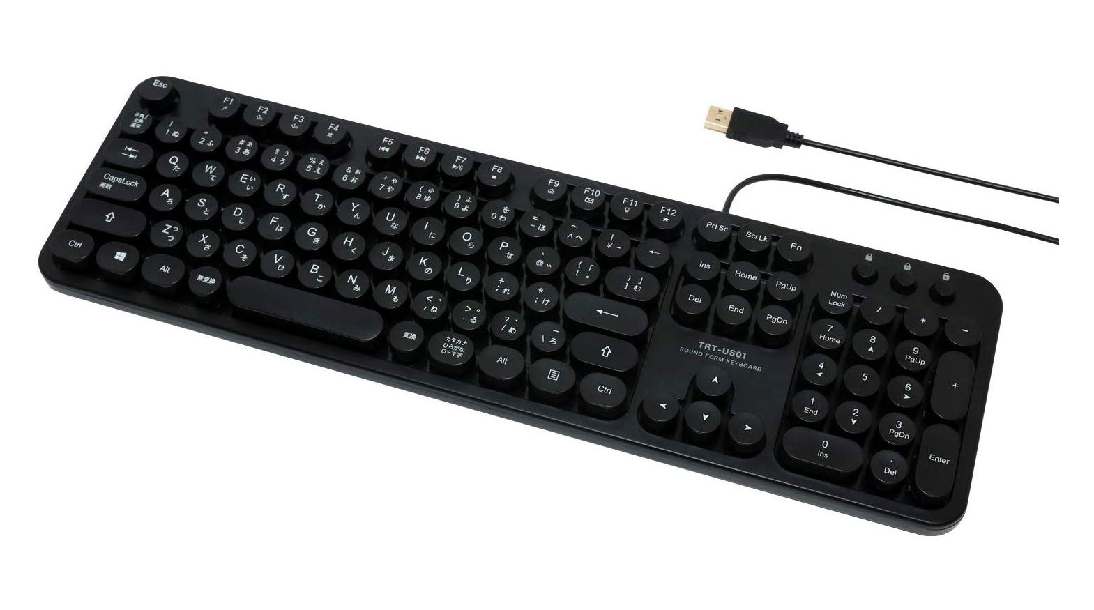 Trt Us01 Bk レトロ風デザインusbキーボード キーボード 入力機器 Pcパーツと自作パソコン 組み立てパソコンの専門店 1 S Pcワンズ