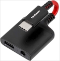 OWL-CBCF35C02-BKRE DAC搭載　USB Type-C – 3.5mmミニジャック 超タフ変換ケーブル、カラー：ブラック　レッド コネクタ形状