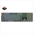 K5M-H6V-JIS K5 Max QMK/VIA ワイヤレス カスタム・メカニカルキーボード - RGB - JIS配列（かな印字なし）（テンキーレス） / KeychronロープロファイルSilent（静音）（ホットスワップ）赤軸 / PBTダブルショットキーキャップ