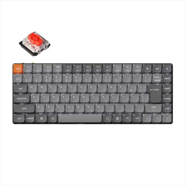 K3M-A1V-JIS K3 Max QMK/VIA ワイヤレス カスタム・メカニカルキーボード - White LED - JIS配列（かな印字なし）（テンキーレス） / Gateronロープロファイル2.0メカニカルスイッチ赤軸 / PBTダブルショットキーキャップ