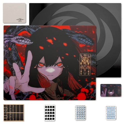 abyss gaming 紅玉 Abyss × WaShiYa 紅玉 ガラスマウスパッド | マウスパッド