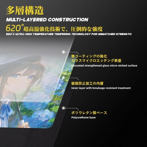 TALONGAMES ULTRAシリーズ P2 渚 ガラスマウスパッド 490x420x2．5mm