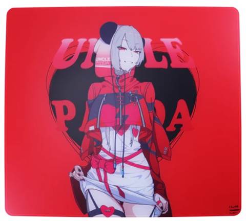 Uncle Panda ガラスマウスパッド RED