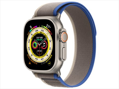 Apple Watch Ultra GPS+Cellularモデル 49mm MNHL3J/A [ブルー/グレイトレイルループ S/M] 各サイトで併売につき売切れのさいはご容赦願います。