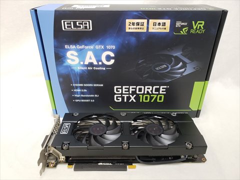 GD1070-8GERXS ELSA GeForce GTX 1070 8GB S.A.C 各サイトで併売につき売切れのさいはご容赦願います。