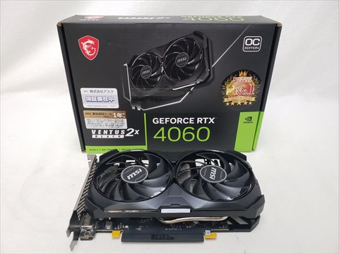 GeForce RTX 4060 VENTUS 2X BLACK 8G OC 各サイトで併売につき売切れのさいはご容赦願います。