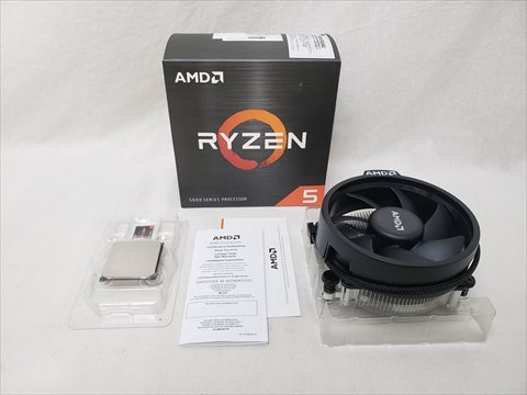Ryzen 5 5600X With Wraith Stealth cooler (6C12T/3.7GHz（4.6）/65W/L3 Cache 32MB) 各サイトで併売につき売切れのさいはご容赦願います。