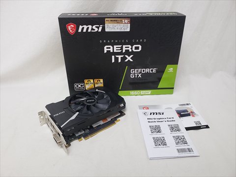 GeForce GTX 1660 SUPER AERO ITX OC 各サイトで併売につき売切れのさいはご容赦願います。
