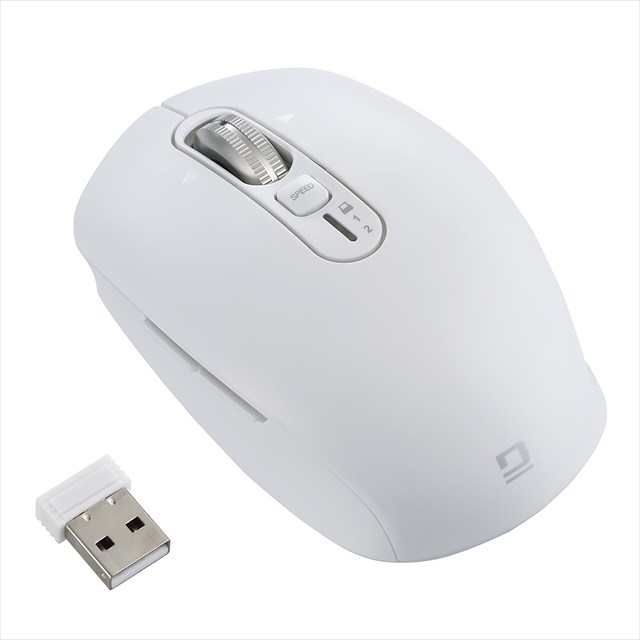 MUS-DKF239W 【感動ホイールマウス】Bluetooth・USB無線(デュアル)静音5ボタンBlueLEDマウス Sサイズ/ホワイト