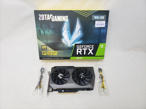 ZTRTX3070TWINEDGE-8GBGDR6/ZT-A30700E-10P ZOTAC GAMING GeForce RTX 3070 Twin Edge 各サイトで併売につき売切れのさいはご容赦願います。