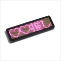 LEDバッジ　ピンク LED-Badge-PK LEDネームプレート 電子名札 充電式 全4色