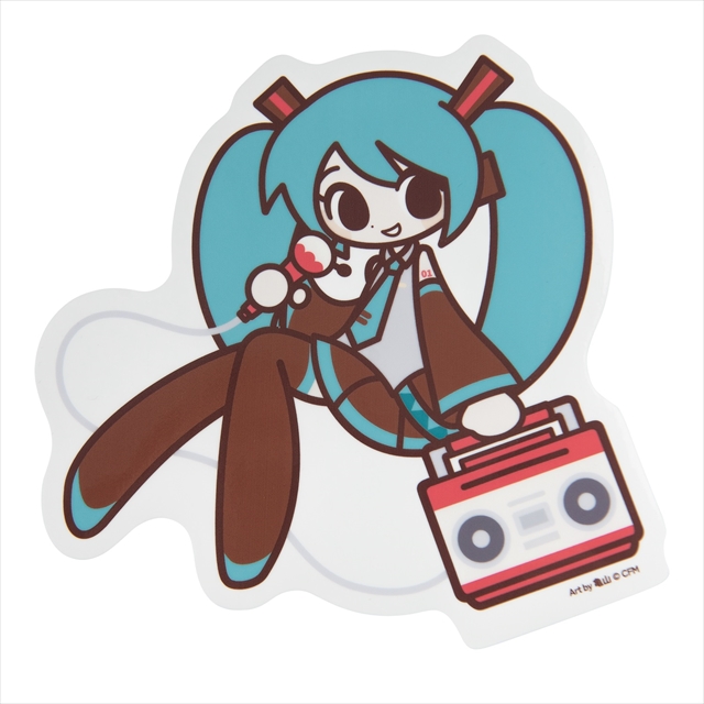 初音ミク トラベルビッグステッカー Art by 亀山 ラジカセ TGR145-MRA-ONE