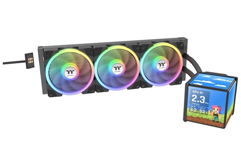 MINECUBE 360 Ultra Black All-In-One Liquid Cooler System (CL-W481-PL12SW-A)