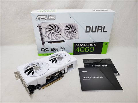 DUAL-RTX4060-O8G-EVO-WHITE 各サイトで併売につき売切れのさいはご容赦願います。