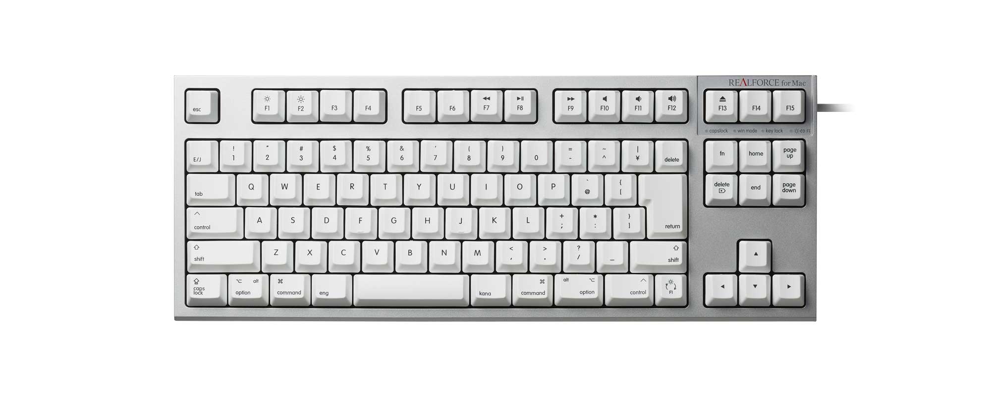 PC/タブレット PC周辺機器 Realforce TKL for Mac R2TL-JPVM-WH 日本語91配列 白 変荷重 昇華印刷 