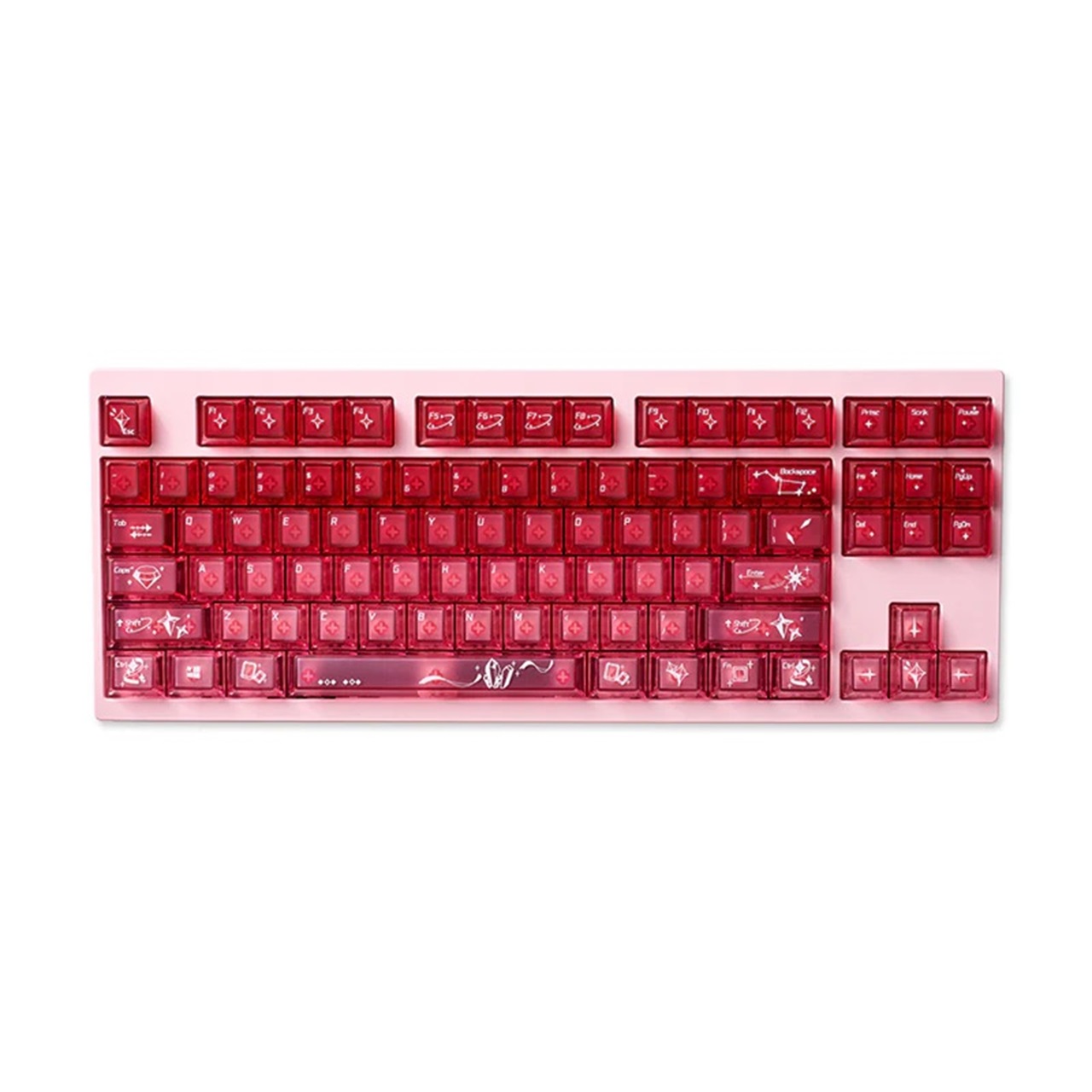 KEYMOJI Gem Series Cinnabar Clear Keycap Set | 交換キーキャップ