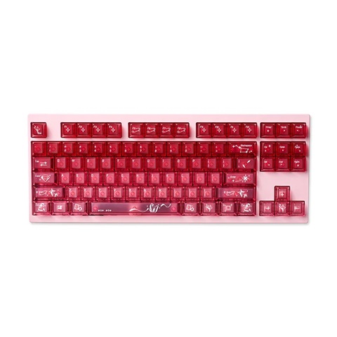 KEYMOJI Gem Series Cinnabar Clear Keycap Set