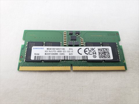 262Pin 4800(PC5-38400) 8GB DDR5 S.O.DIMM 各サイトで併売につき売切れのさいはご容赦願います。