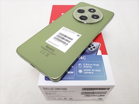 Redmi 14C 4GB/128GB セージグリーン 【国内版 SIMFREE】 各サイトで併売につき売切れのさいはご容赦願います。
