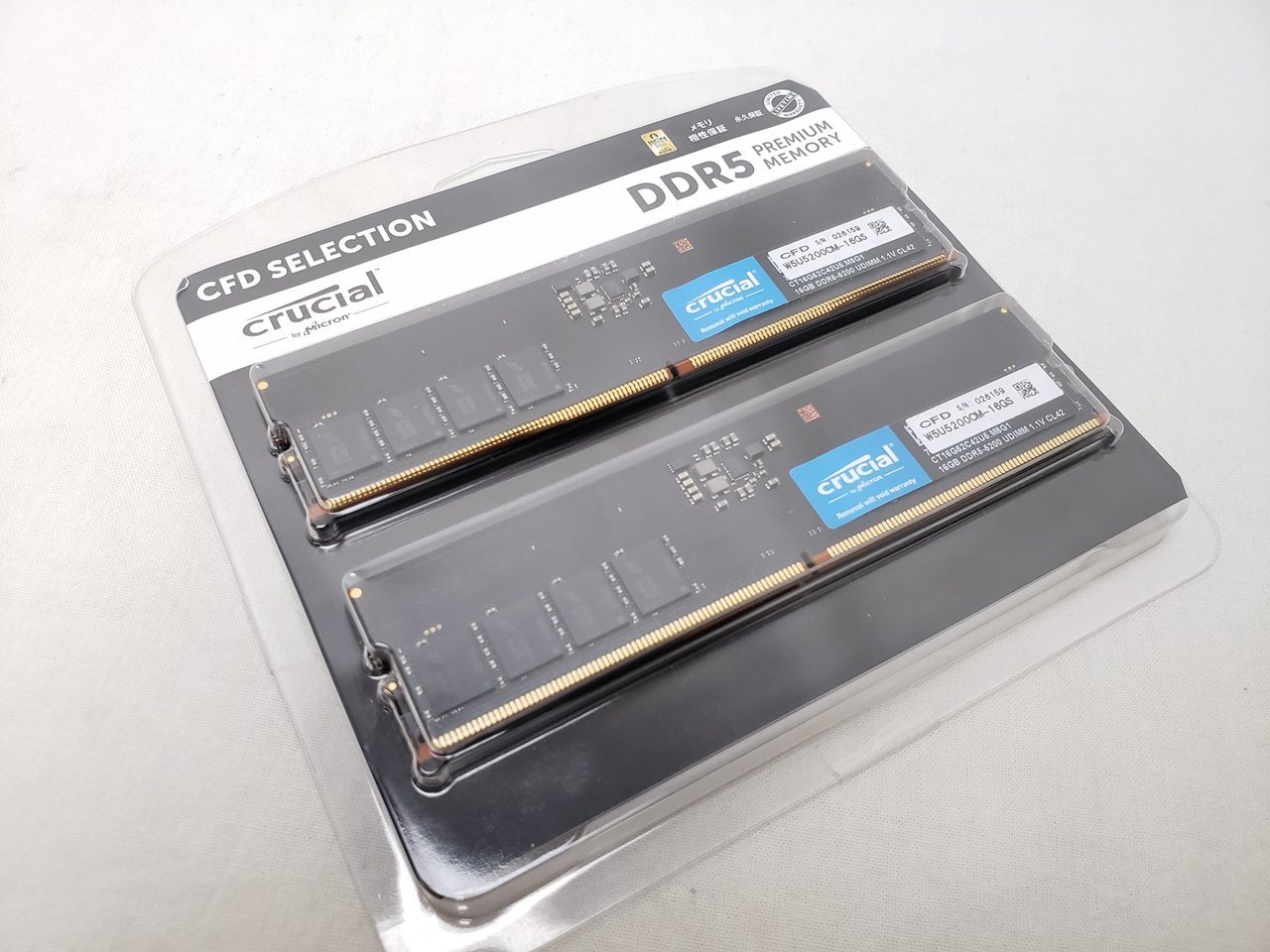 Crucial W5U5200CM-16GS 16GB DDR5 RAM 2枚 Crucial W5U5200CM-16GS 16GB DDR5 RAM 2枚 【公式通販】