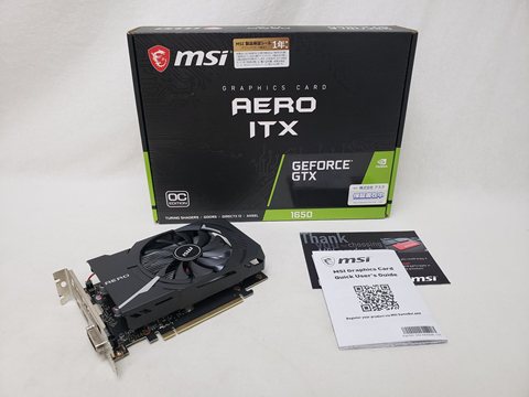 GeForce GTX 1650 AERO ITX 4G OC 各サイトで併売につき売切れのさいはご容赦願います。