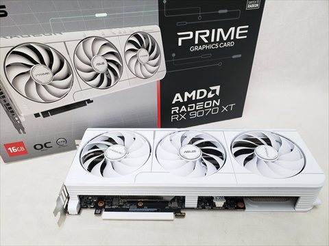 [保証確認]PRIME-RX9070XT-O16G-WHITE 各サイトで併売につき売切れのさいはご容赦願います。