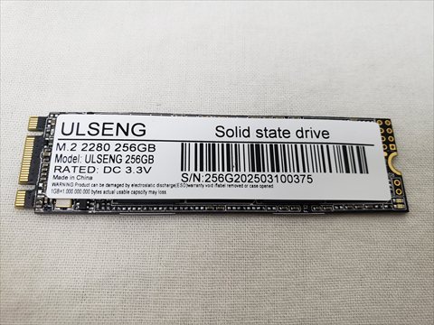 ULSENG M.2 SATA SSD 256GB 各サイトで併売につき売切れのさいはご容赦願います。
