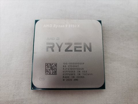 Ryzen 9 5950X バルク (16C32T/3.4GHz（4.9）/105W/L3 Cache 64MB) 各