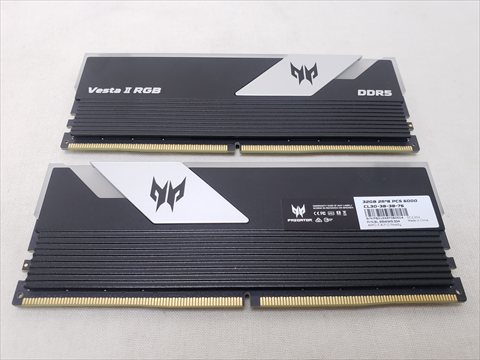 Predator Vesta II RGB Black [PC5-48000(DDR5 6000) 32GB 2枚組]　★こちらのメモリだけでの販売はできません、PC（弊社組立）のご注文分の場合のみご購入いただけます。★ 各サイトで併売につき売切れのさいはご容赦願います。