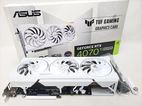 [保証確認] TUF-RTX4070TIS-O16G-WHITE-GAMING 各サイトで併売につき売切れのさいはご容赦願います。