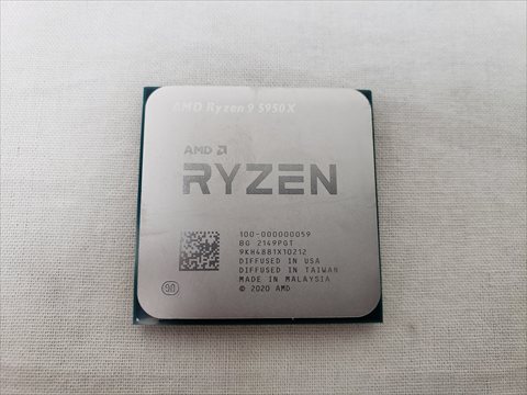 Ryzen 9 5950X バルク (16C32T/3.4GHz（4.9）/105W/L3 Cache 64MB) 各