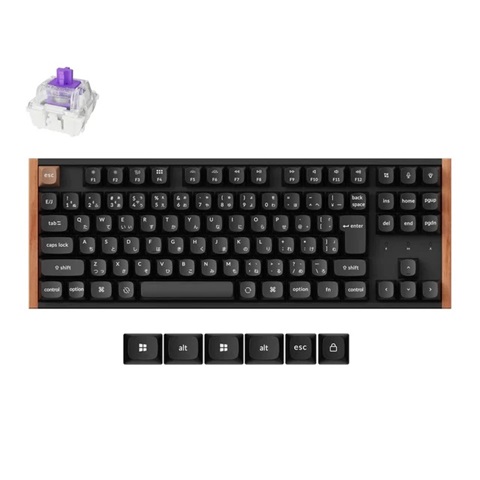 K8H-F1-US K8 HE スペシャルエディション マグネットスイッチ搭載 QMK ワイヤレス カスタムキーボード - RGB - US配列（テンキー付 / フルサイズ）- ブラック / Gateron ダブルレール・マグネティックスイッチ Nebula（ホットスワップ）