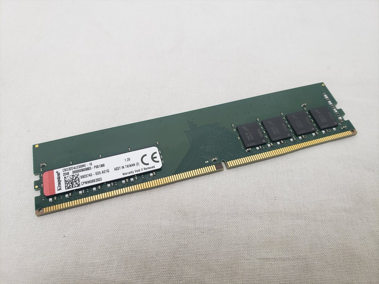①【合計16GB 】DDR4-3200MHz8GB×2枚 動作確認済み D4D3200-16G2A2 各サイトで併売につき売切れのさいはご容赦願います